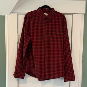 Stylish Red and Black Plaid Men's Shirt